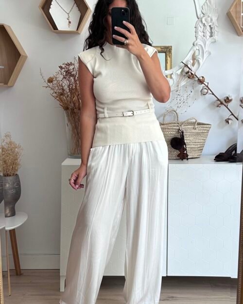 Pantalón fluido satinado