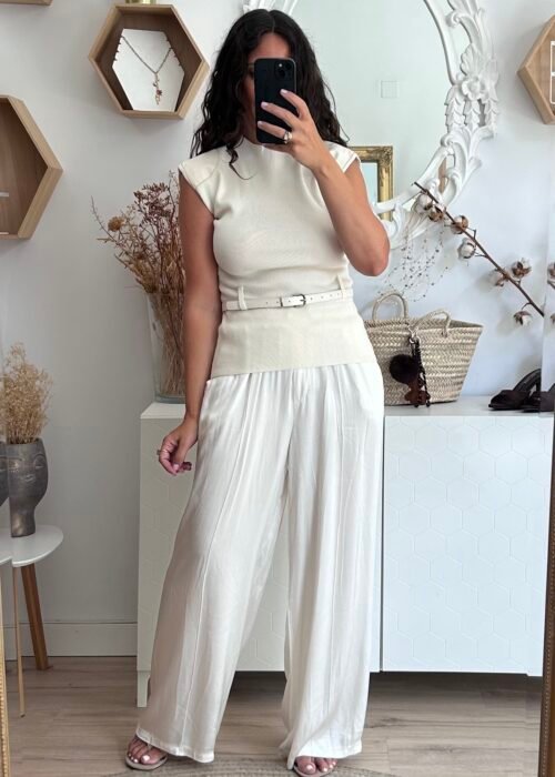 Pantalón fluido satinado