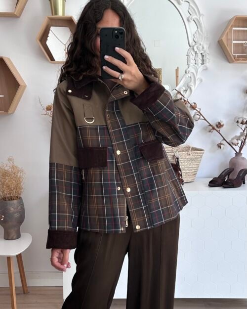 Trench Combinada Cuadros