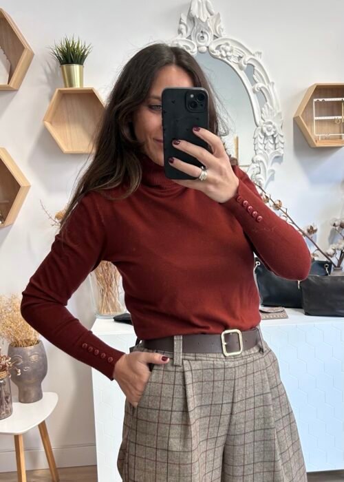 Jersey basico cuello vuelto