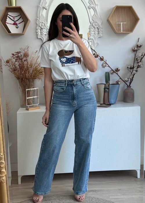 Vaquero recto azul denin