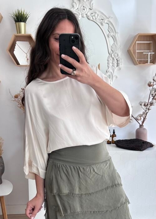 Blusa satinada