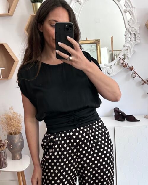 Blusa satinada fajin